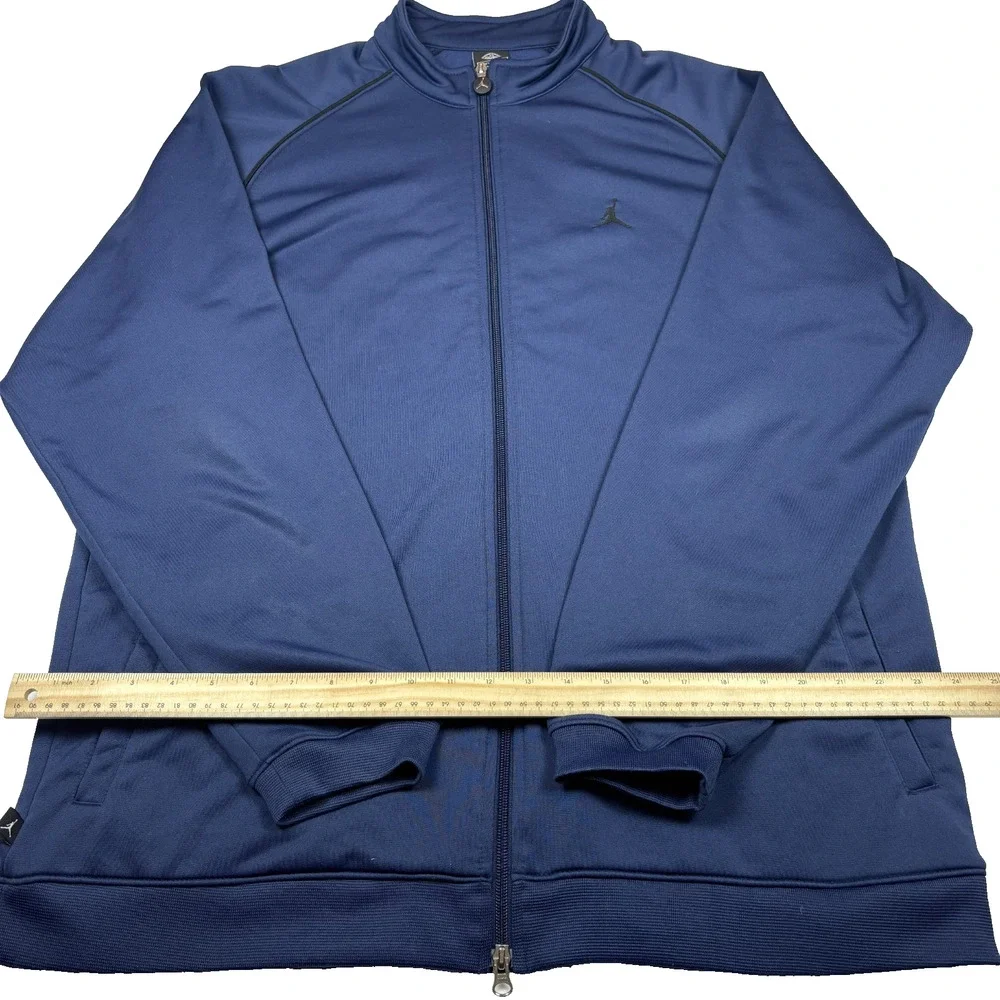 VINTAGE AIR JORDAN 2005 JUMPMAN TRACK JACKET ATHLETIC WARM UP NAVY BLUE SIZE XL